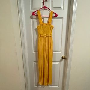 WORN TWICE Urban Outfitters Yellow Smocked Jumpsuit. Excellent condition! Size S